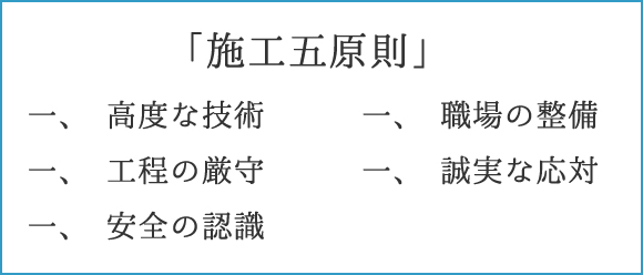 「施工五原則」